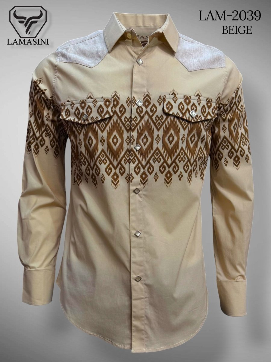 Camisa de Vaquera Estampada Lamasini Jeans LAM - 2039 - Lamasini