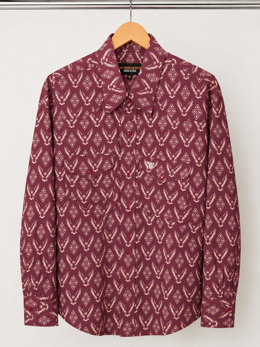 Camisa Vaquera de Manga Larga Cuadros – The American West - American West