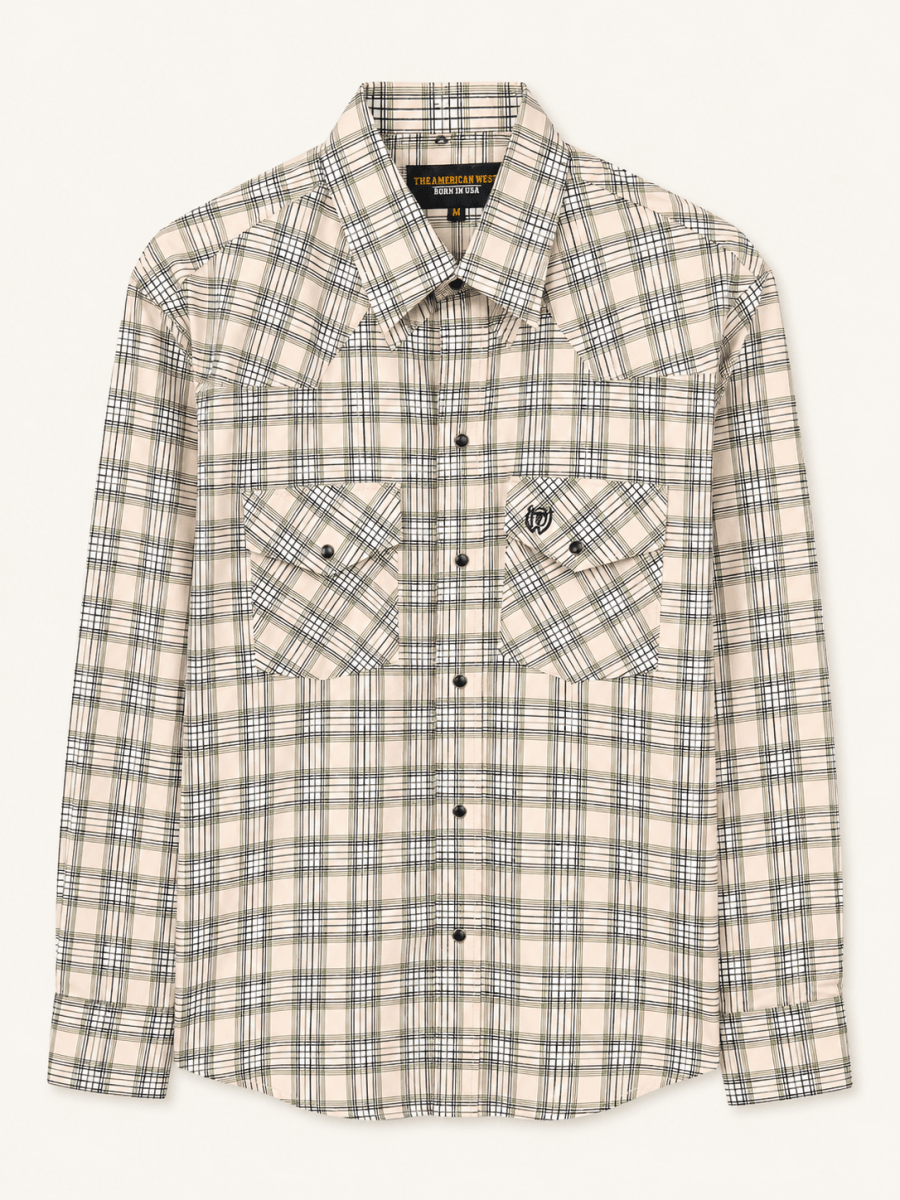 Camisa Vaquera de Manga Larga Cuadros – The American West - American West
