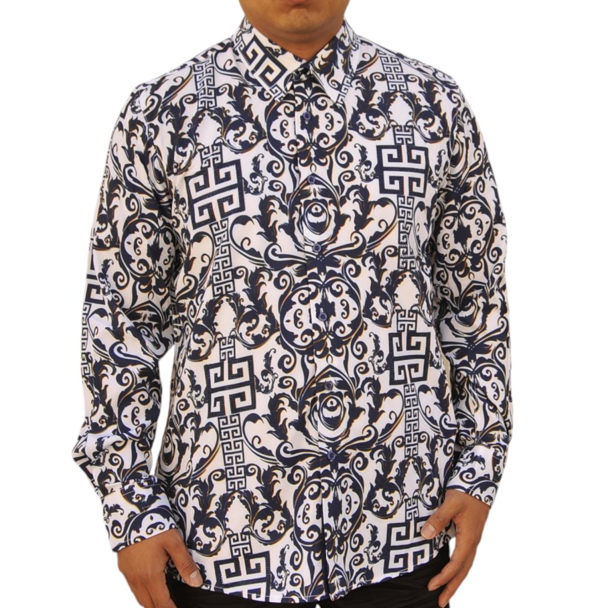 Camisa Vaquera de Moda White Diamonds Grecas - White Diamonds Boots