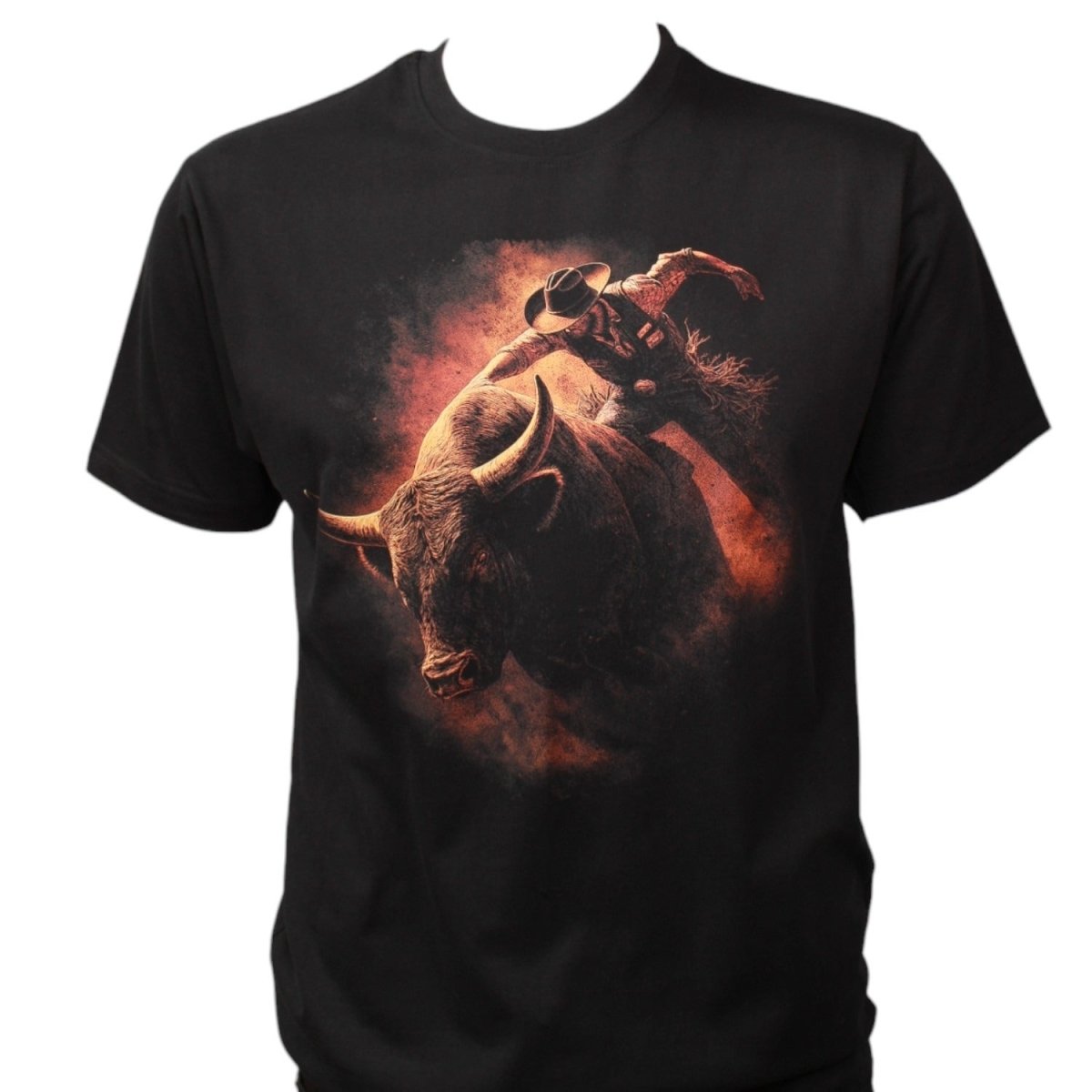 Camiseta Casual Manga Corta Bull Rider Brown - CaballoBronco.com