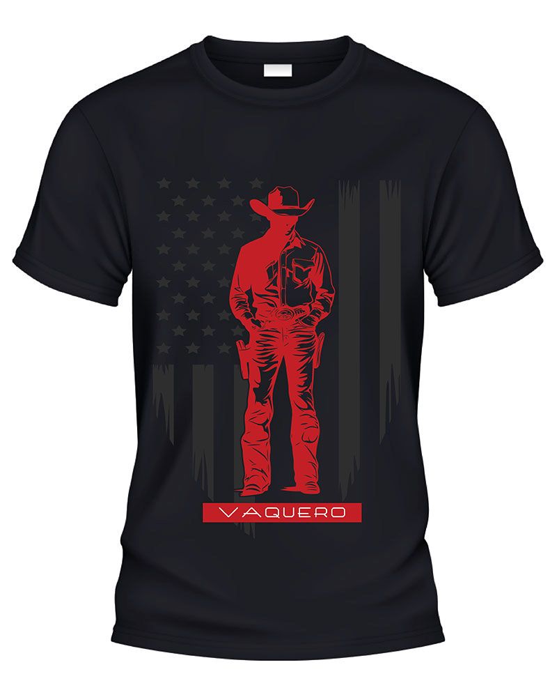 Camiseta Casual Manga Corta Vaquero - CaballoBronco.com