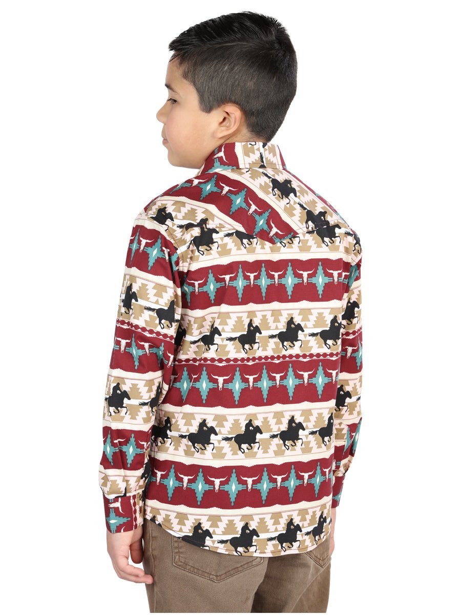 Casual Long - Sleeve Shirt by El General Ivory 44492 - Diana Zapateria Inc