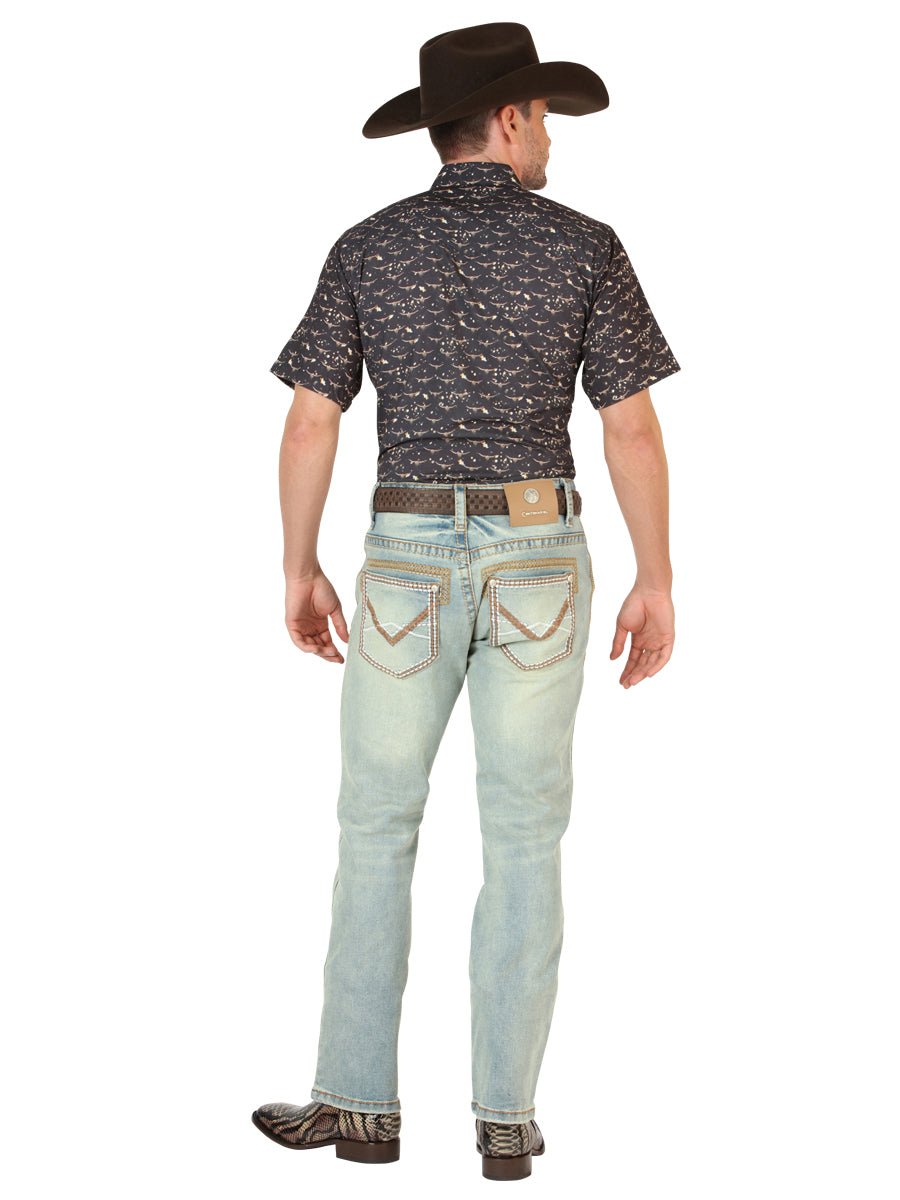 Centenario Men’s Bootcut Jeans - Light Blue 45535 - Diana Zapateria Inc