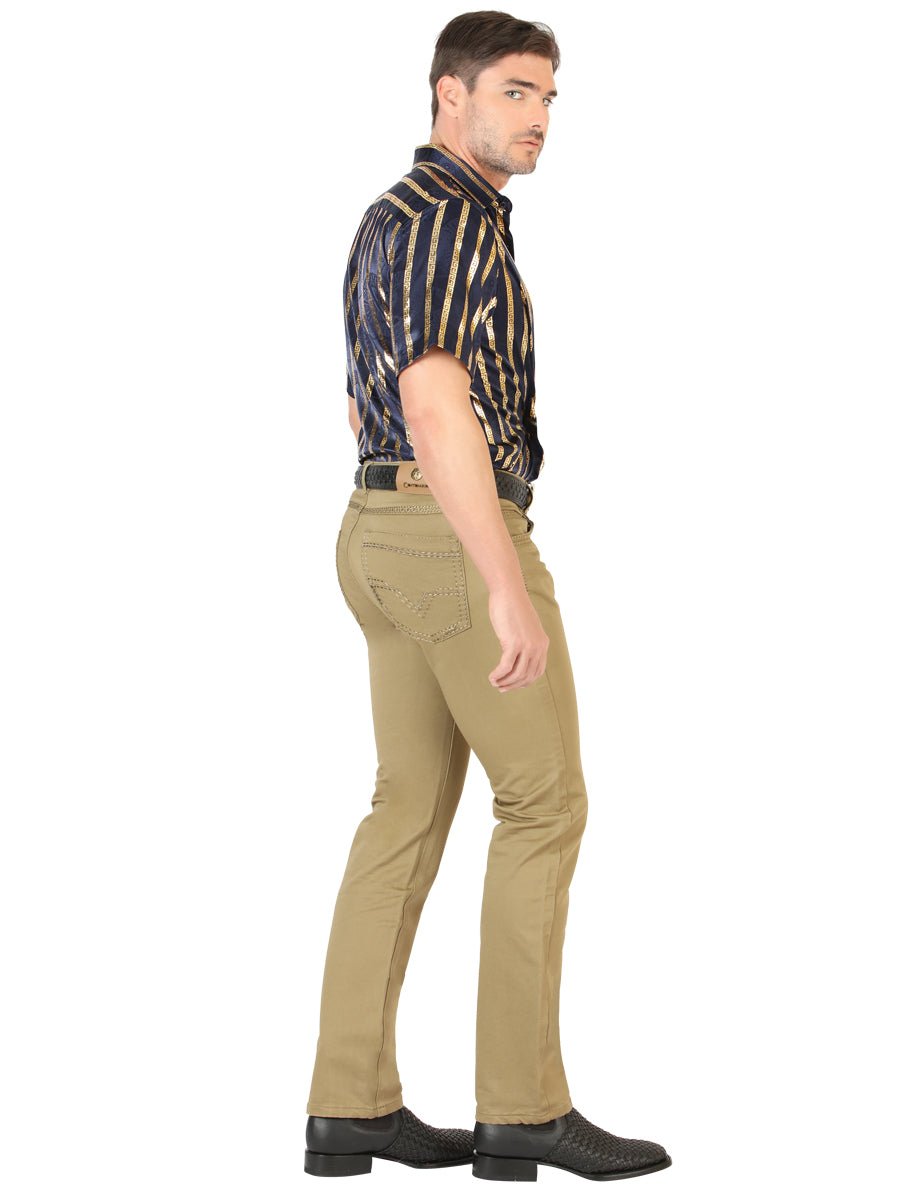 Centenario Slim Fit Denim Pants - Khaki 45542 - Diana Zapateria Inc