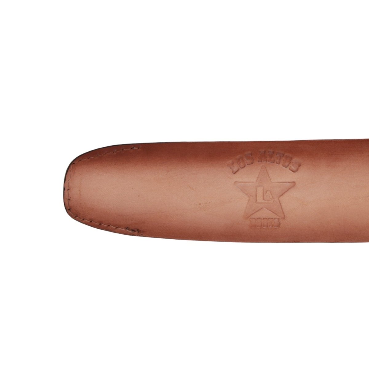 Genuine Ostrich Leather Western Belt Faded Gray Color - Los Altos Boots - Back View