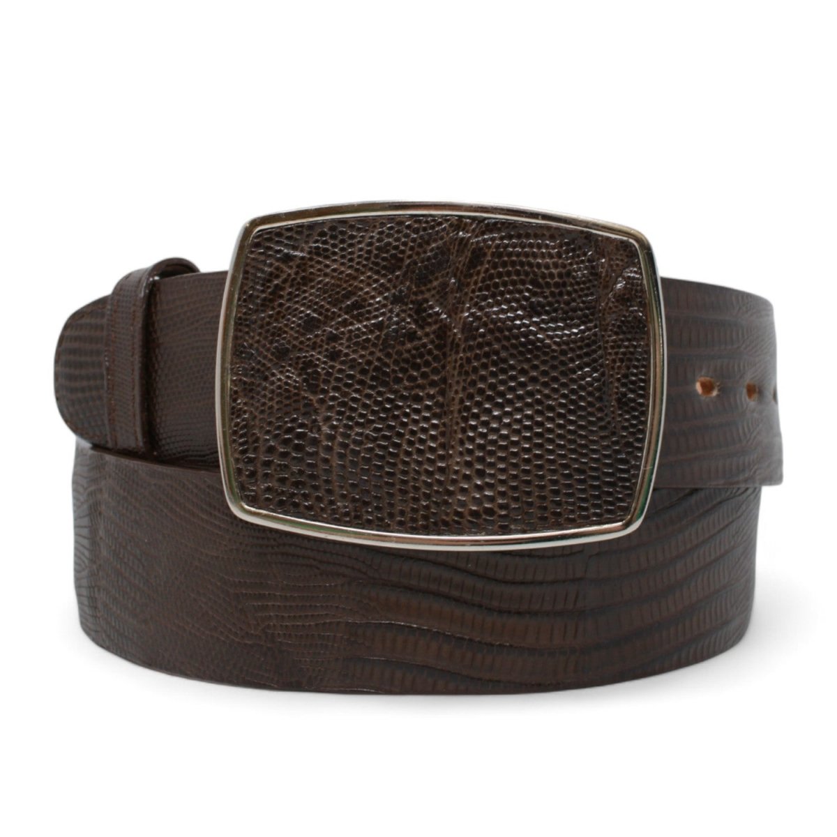 Cinto Vaquero de Armadillo Teju Original Color Cafe - Los Altos Boots - Los Altos Boots