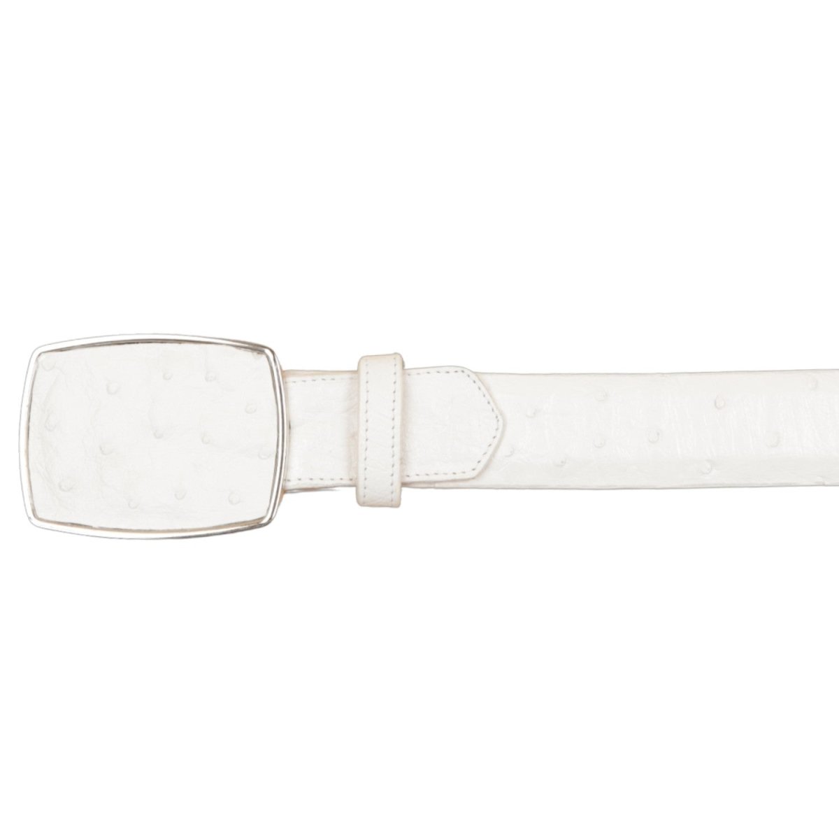 Cinto Vaquero de Avestruz Original Color Blanco - Wild West Boots - Wild West Boots