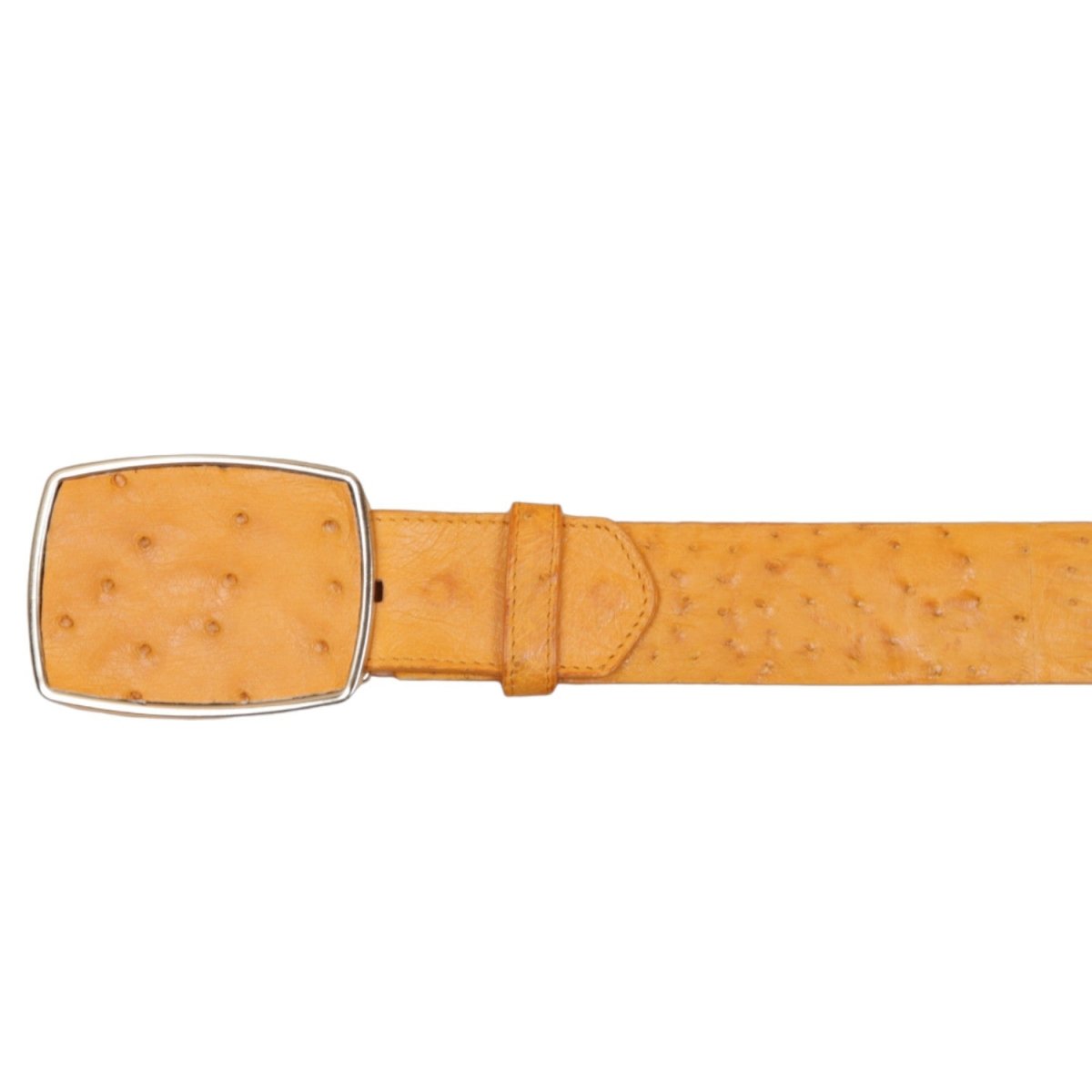 Cinto Vaquero de Avestruz Original Color Mantequilla - Wild West Boots - Wild West Boots