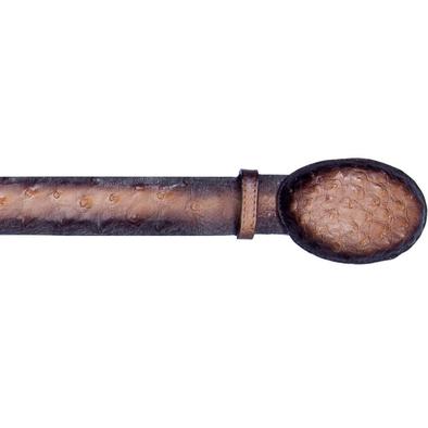 Cinto Vaquero de Avestruz Original Color Oryx Difuminado - Los Altos Boots - Los Altos Boots