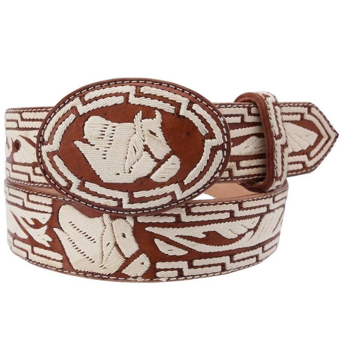 Cinto Vaquero de Cuero Bordado imp - 13207 - Impormexico