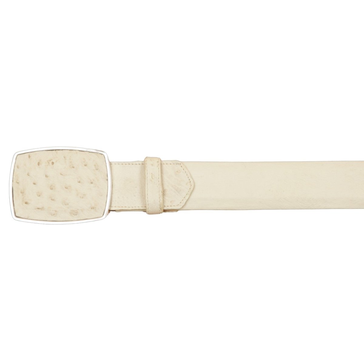 Cinto Vaquero de Panza de Avestruz Original Color Hueso - Wild West Boots - Wild West Boots