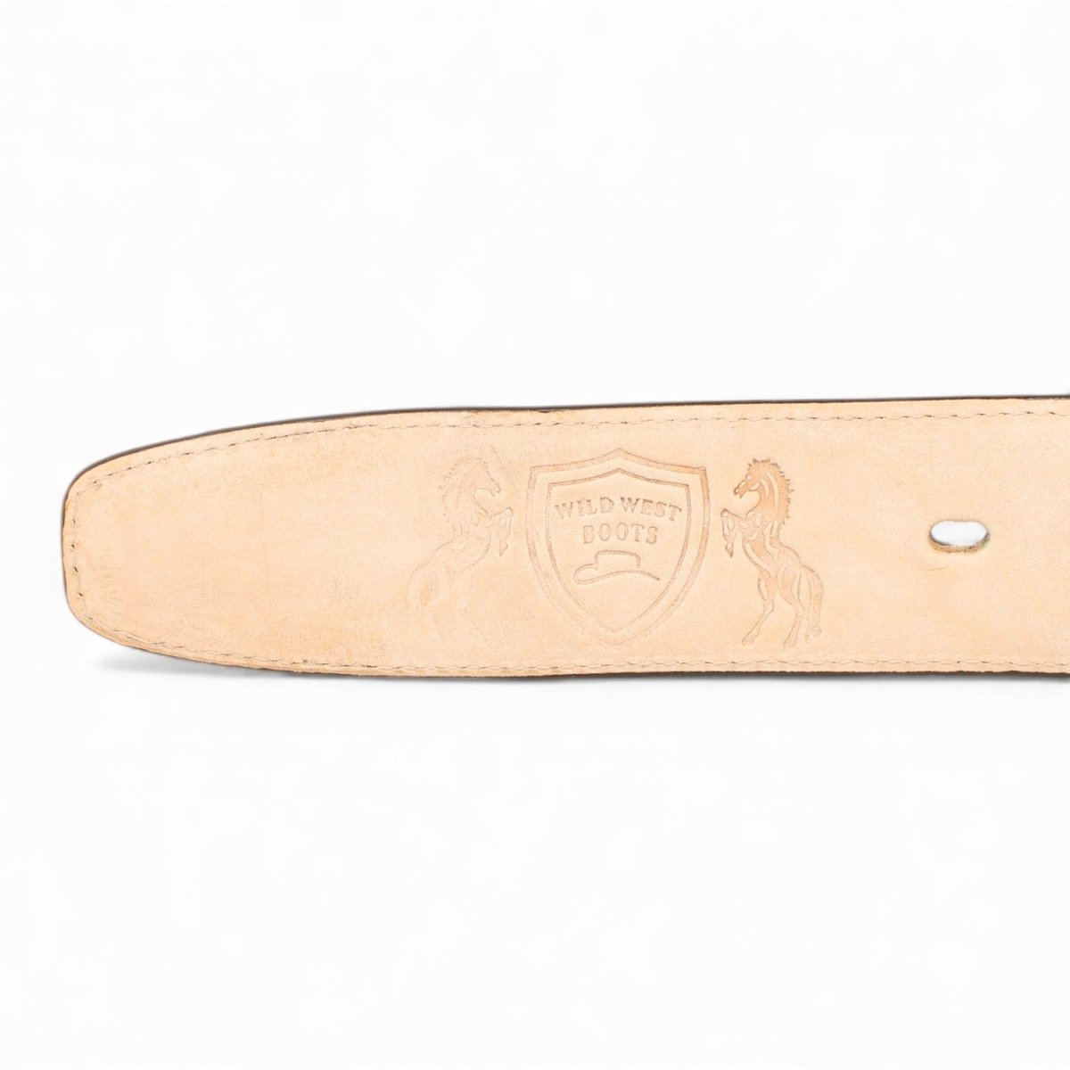 Cinto Vaquero de Piel Original Color Hueso - Wild West - Wild West Boots