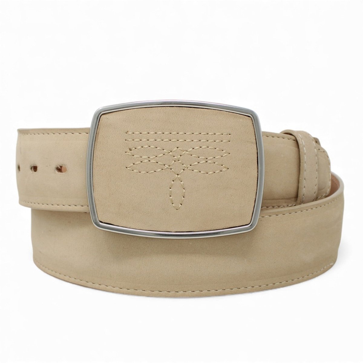 Cinto Vaquero de Piel Original Color Hueso - Wild West - Wild West Boots