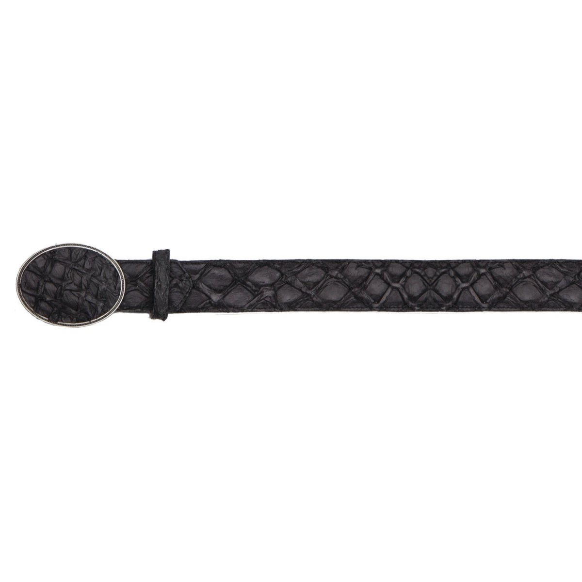 Cinto Vaquero de Pirarucu Original Color Negro Mate - Los Altos Boots - Los Altos Boots