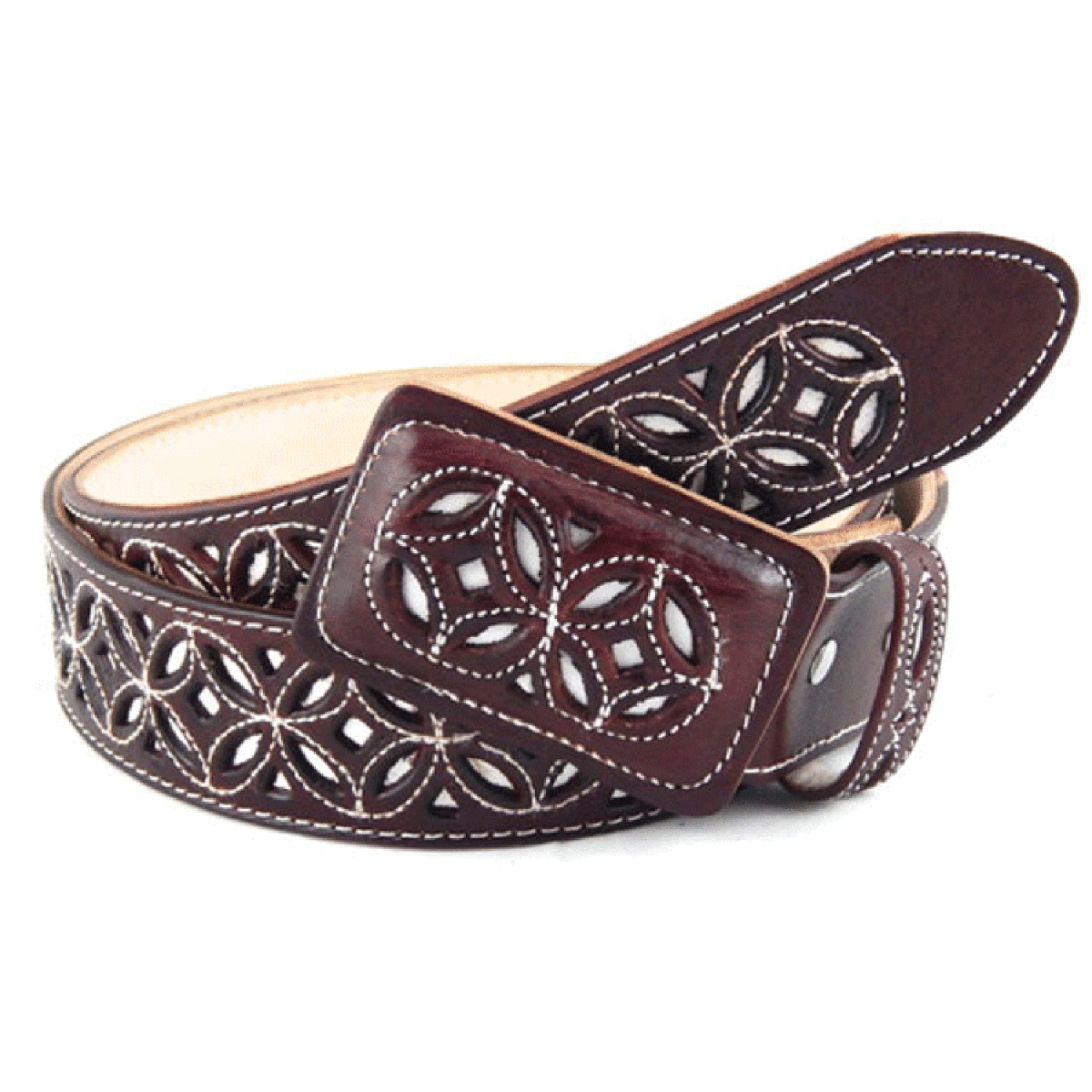 Cinto Vaquero Navajeado de Cuero