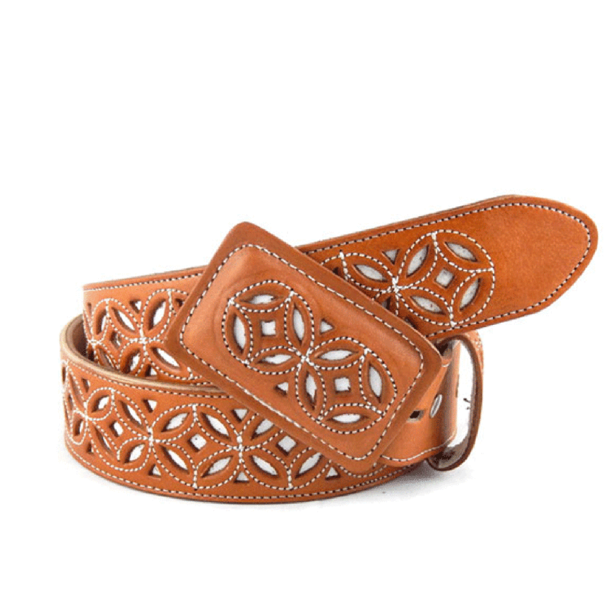 Cinto Vaquero Navajeado de Cuero