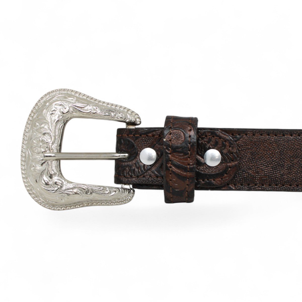 Cinto Vaquero para Mujer de Piel Cincelado Cafe - TMLB205300 - Tanner Mark Boots