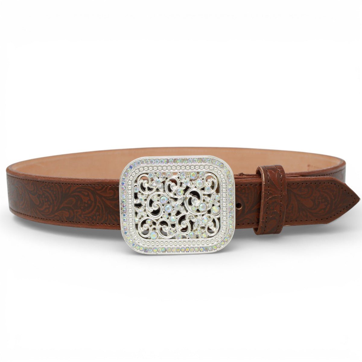 Cinto Vaquero para Mujer de Piel Cincelado Miel - TMLB200202 - Tanner Mark Boots