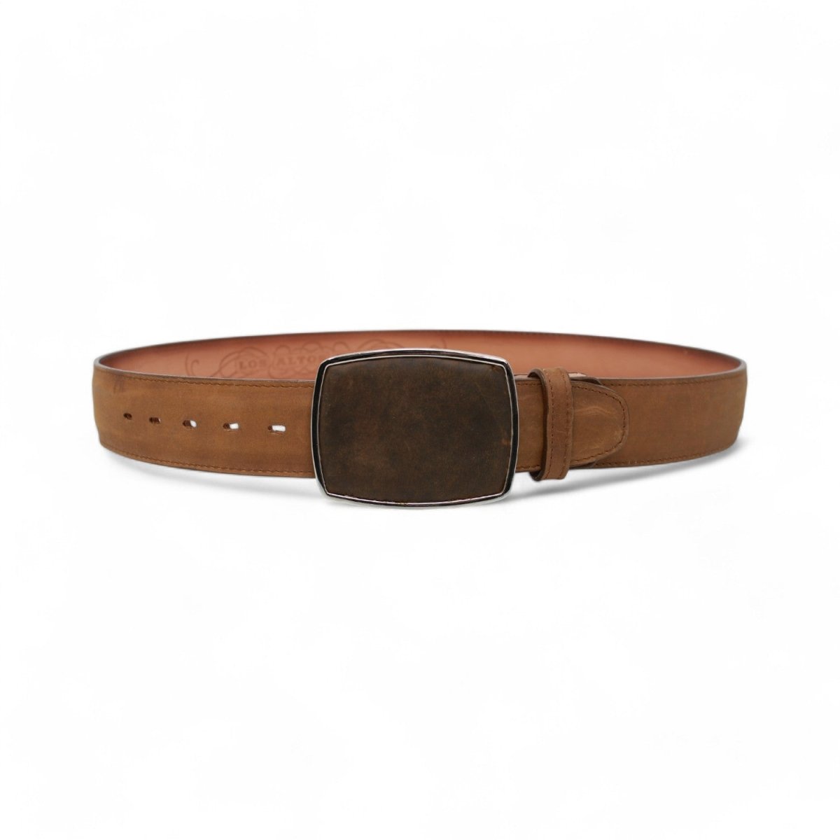 Genuine Leather Cowboy Belt Tan Color - Los Altos Boots - Front View
