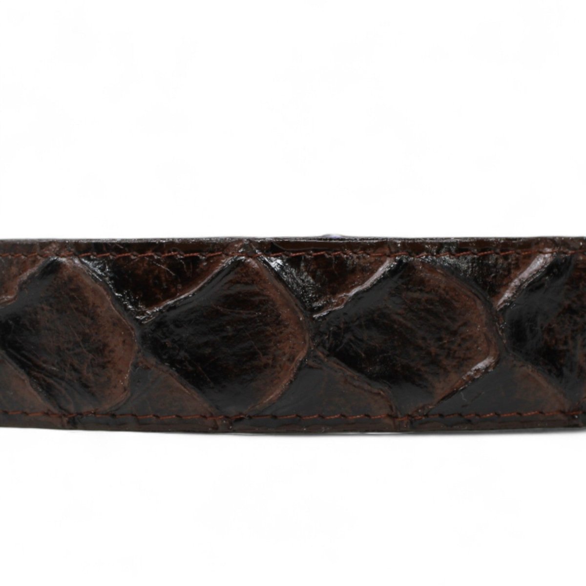 Cinturón de Piel Genuina con Estampado de Pirarucu y Hebilla Metálica Texas Cafe - Tanner Mark Boots