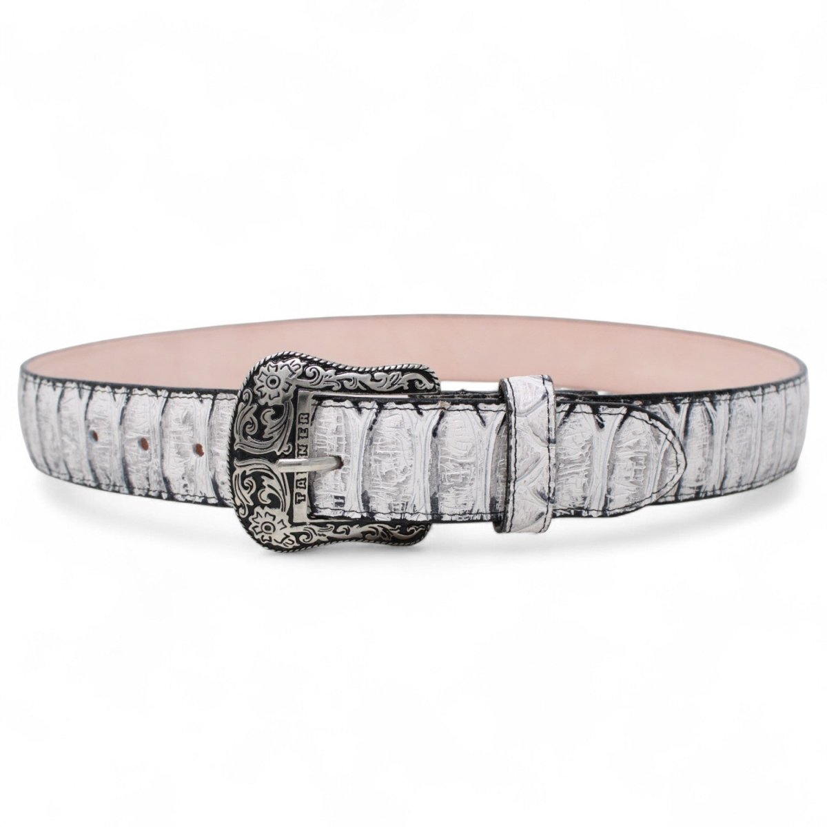 Cinturon de Piel Genuina con Estampado de Piton Jumbo y Hebilla Metálica Texas - Tanner Mark Boots