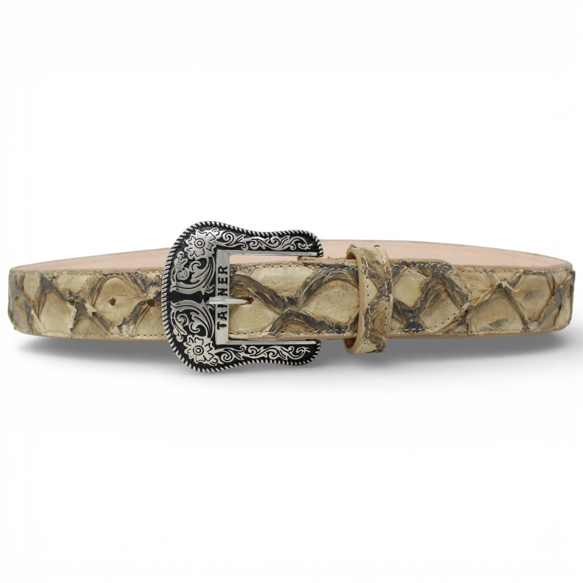 Cinturón de Pirarucu Con Hebilla Metálica Texas Arena - TMXB201327 - Tanner Mark Boots