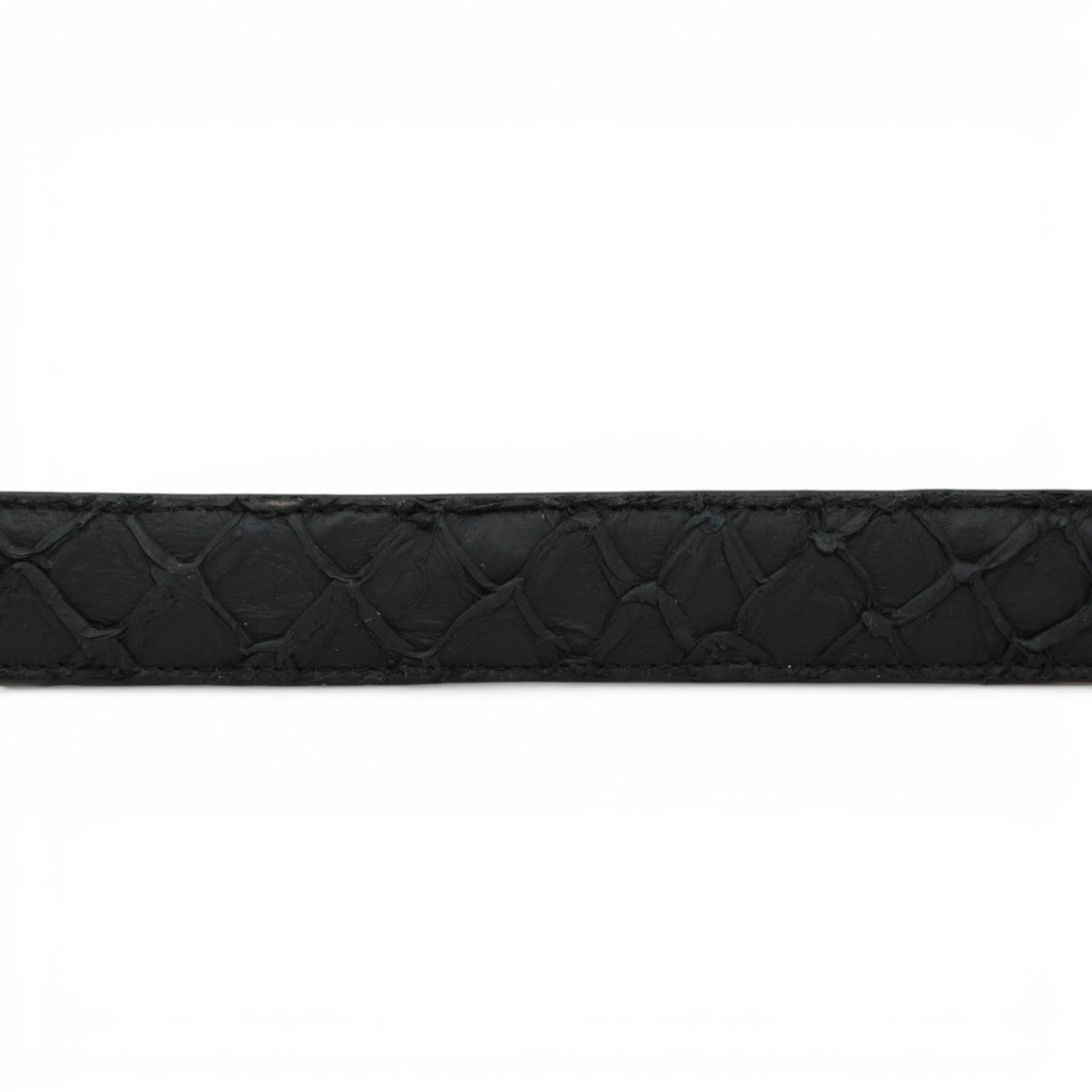 Cinturón de Pirarucu Con Hebilla Metálica Texas Negro Matte - TMXB208004 - Tanner Mark Boots