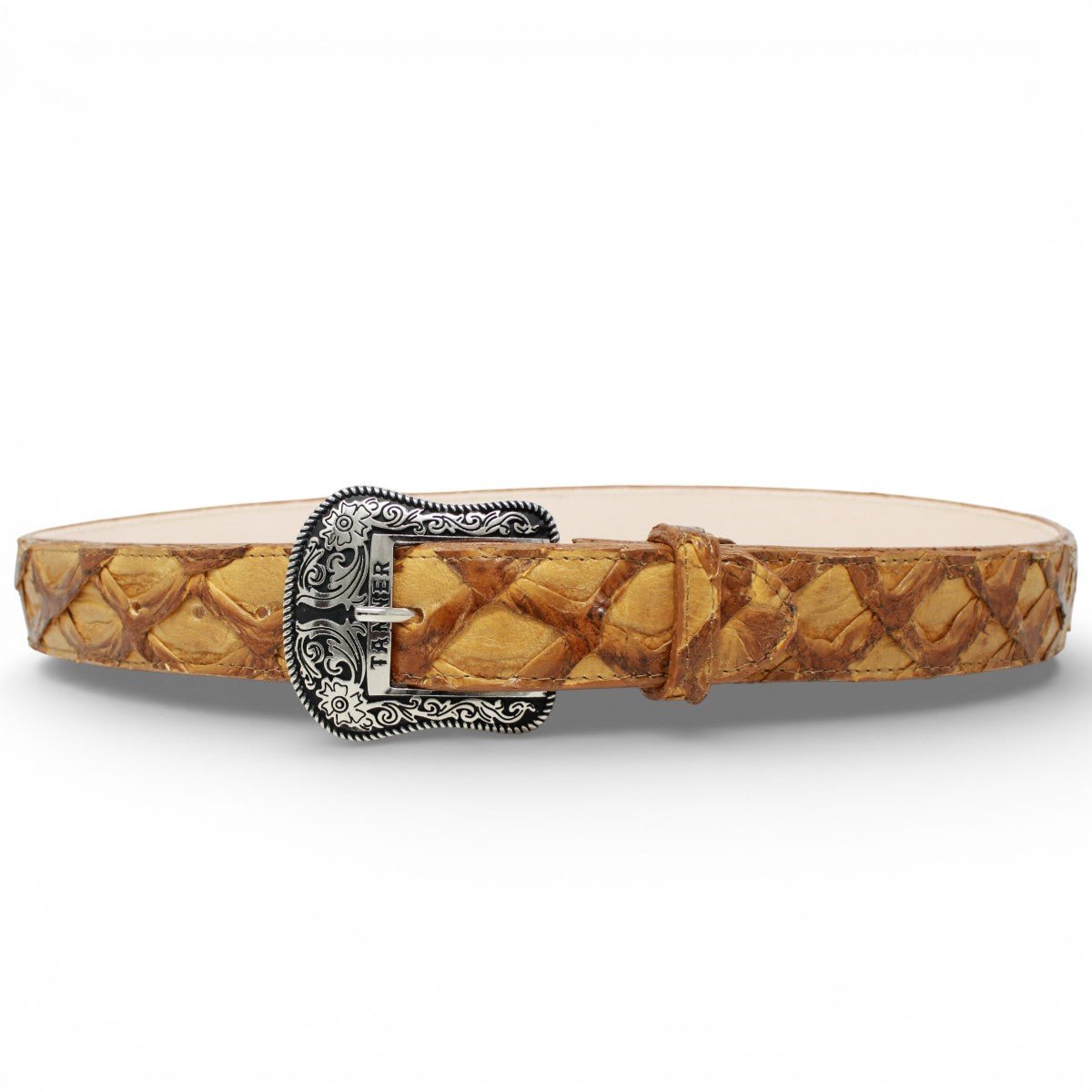 Cinturón de Pirarucu Con Hebilla Metálica Texas Oryx - TMXB201310 - Tanner Mark Boots