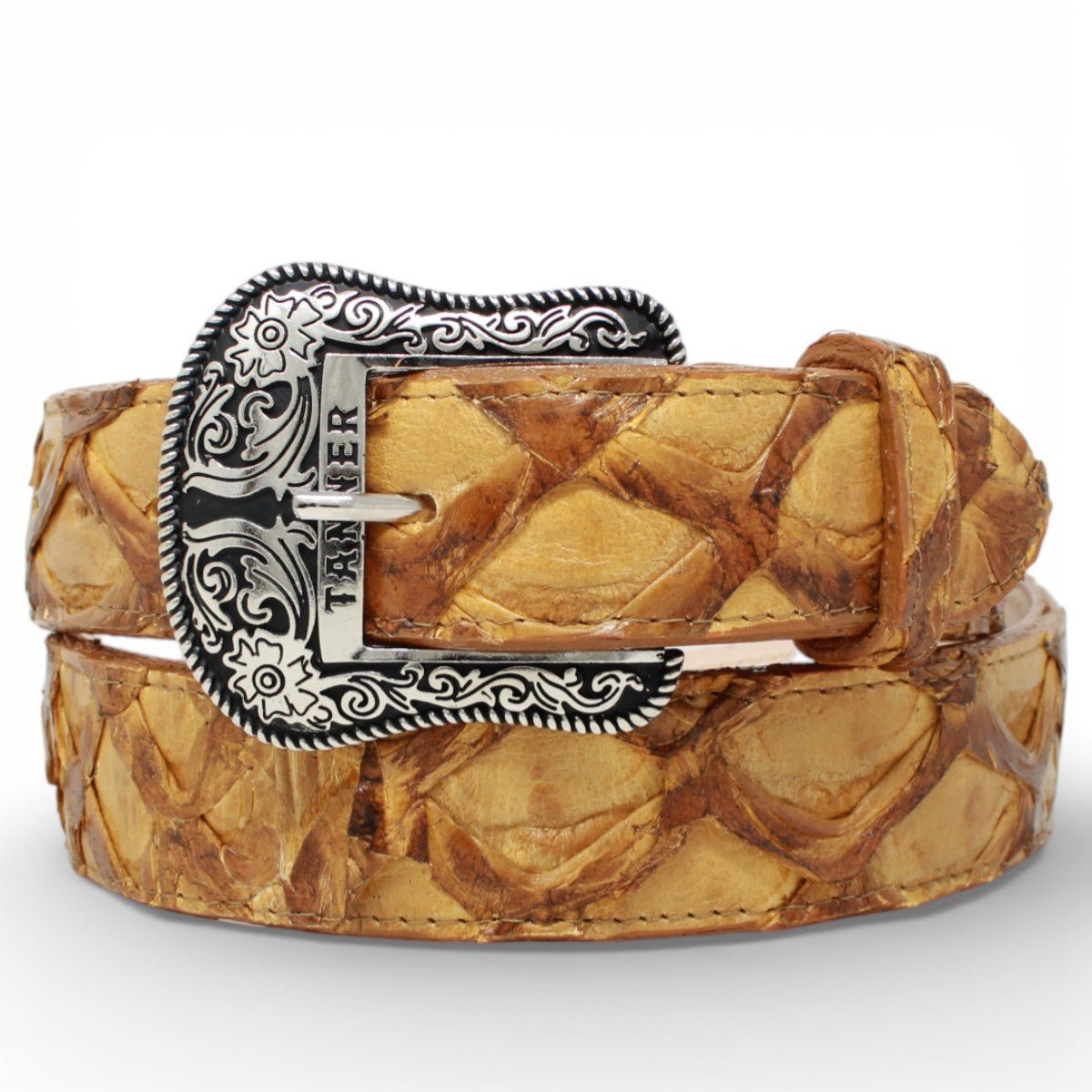 Cinturón de Pirarucu Con Hebilla Metálica Texas Oryx - TMXB201310 - Tanner Mark Boots
