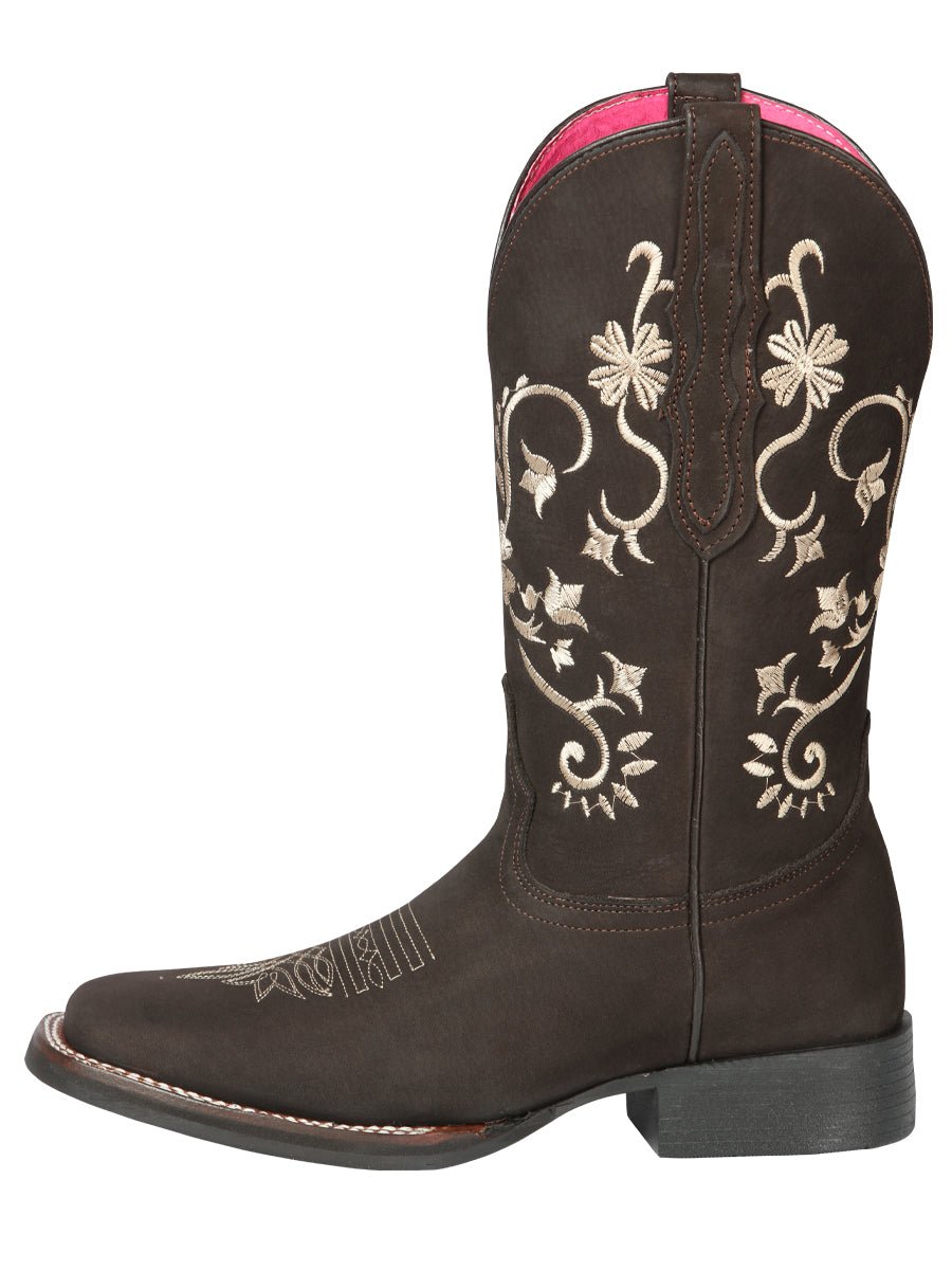 Cowboy Boot - El Geneal Rodeo - Woman - Nobuck Brown 44642 - Diana Zapateria Inc