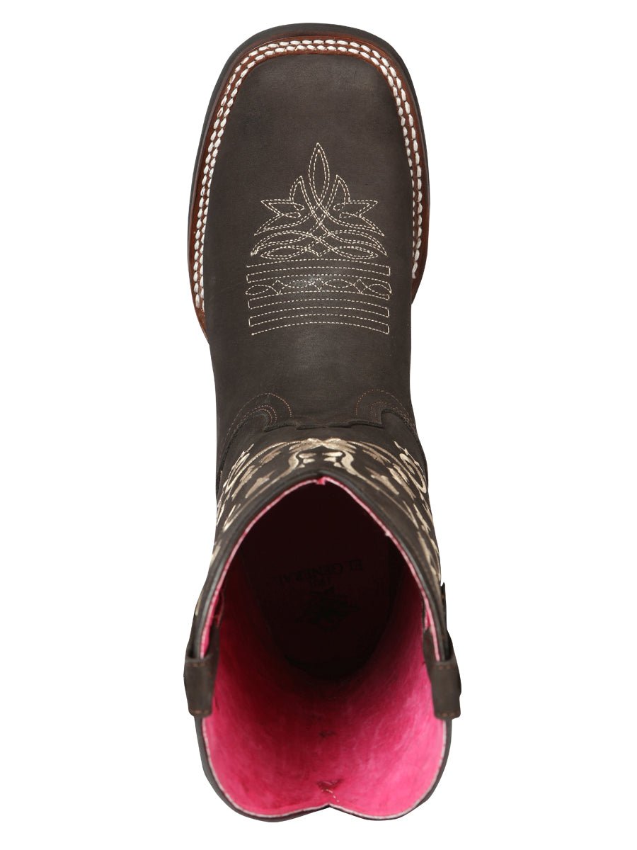 Cowboy Boot - El Geneal Rodeo - Woman - Nobuck Brown 44642 - Diana Zapateria Inc