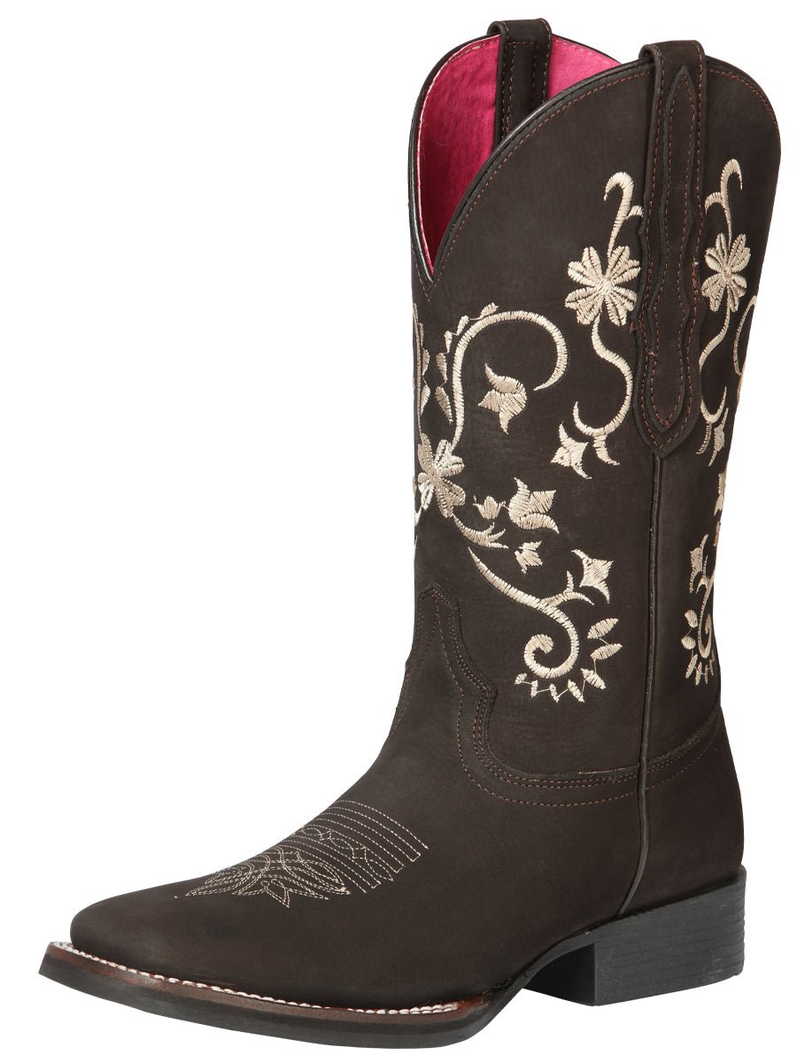 Cowboy Boot - El Geneal Rodeo - Woman - Nobuck Brown 44642 - Diana Zapateria Inc