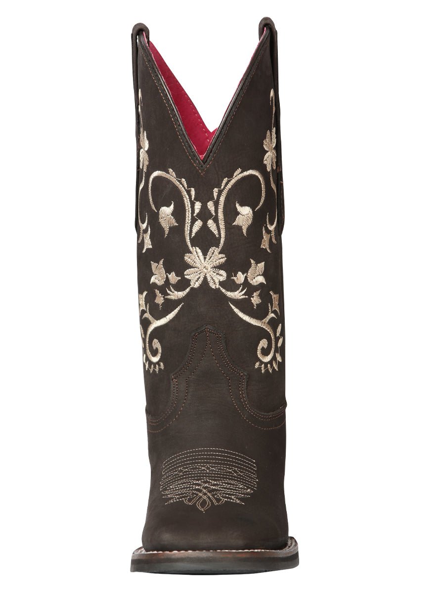 Cowboy Boot - El Geneal Rodeo - Woman - Nobuck Brown 44642 - Diana Zapateria Inc