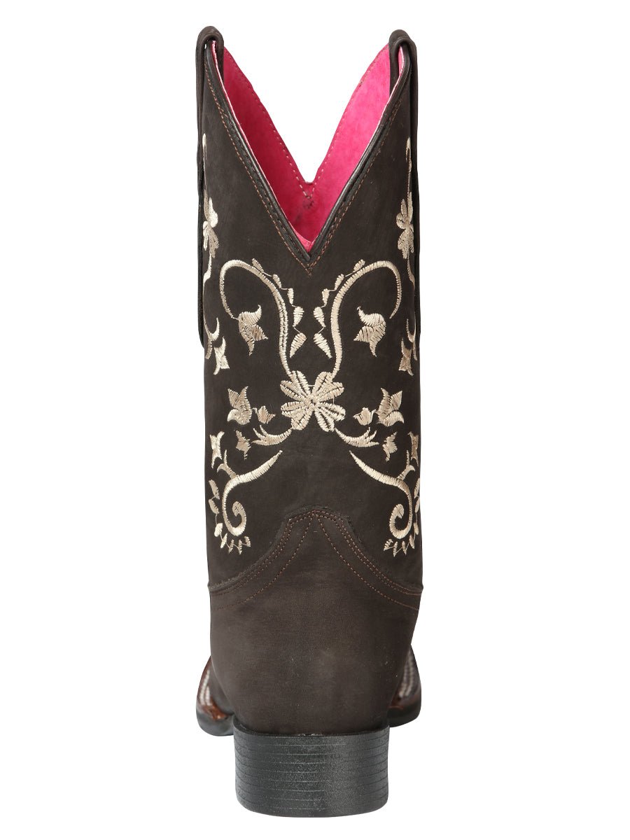 Cowboy Boot - El Geneal Rodeo - Woman - Nobuck Brown 44642 - Diana Zapateria Inc