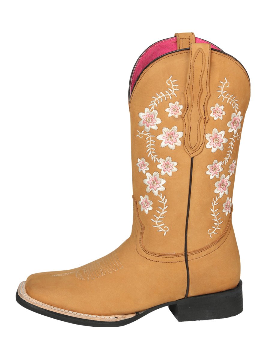Cowboy Boot - El Geneal Rodeo - Woman Nobuck - Peach 44644 - Diana Zapateria Inc