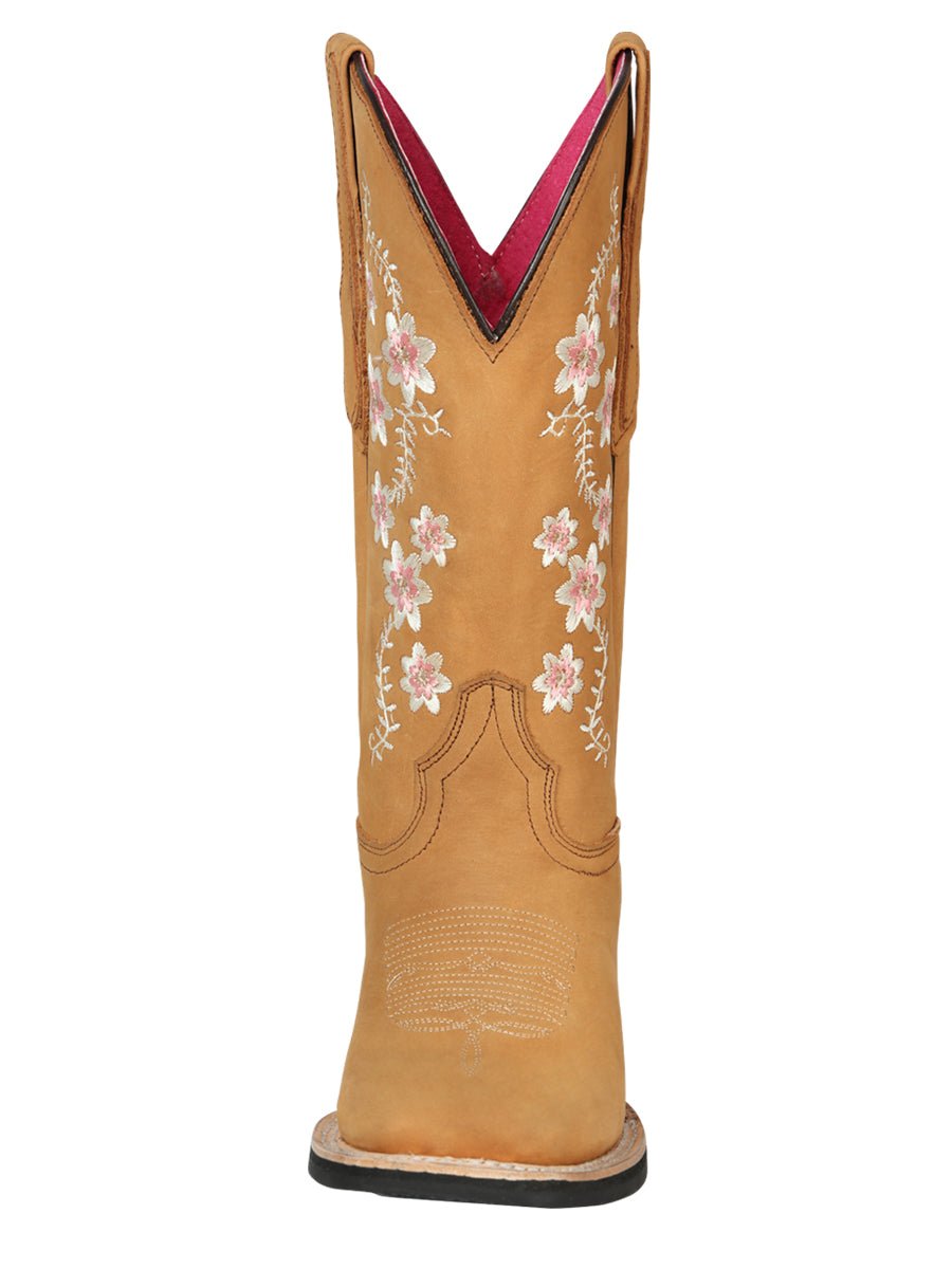 Cowboy Boot - El Geneal Rodeo - Woman Nobuck - Peach 44644 - Diana Zapateria Inc