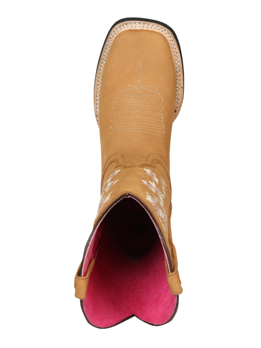Cowboy Boot - El Geneal Rodeo - Woman Nobuck - Peach 44644 - Diana Zapateria Inc