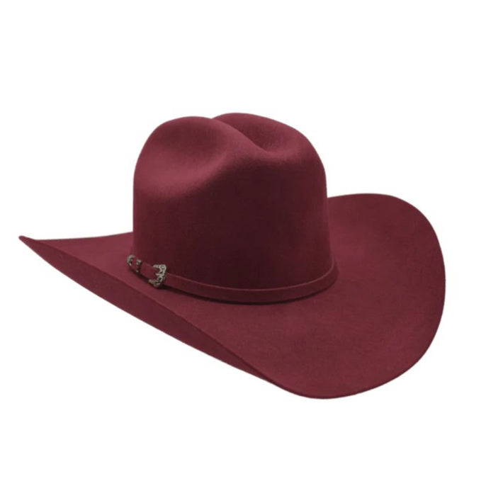 Cowboy Felt Hat 50X Sinaloa Style Burgundy - Joe Boots