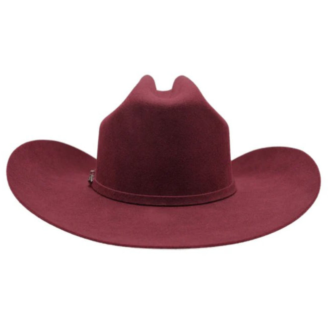 Cowboy Felt Hat 50X Sinaloa Style Burgundy - Joe Boots