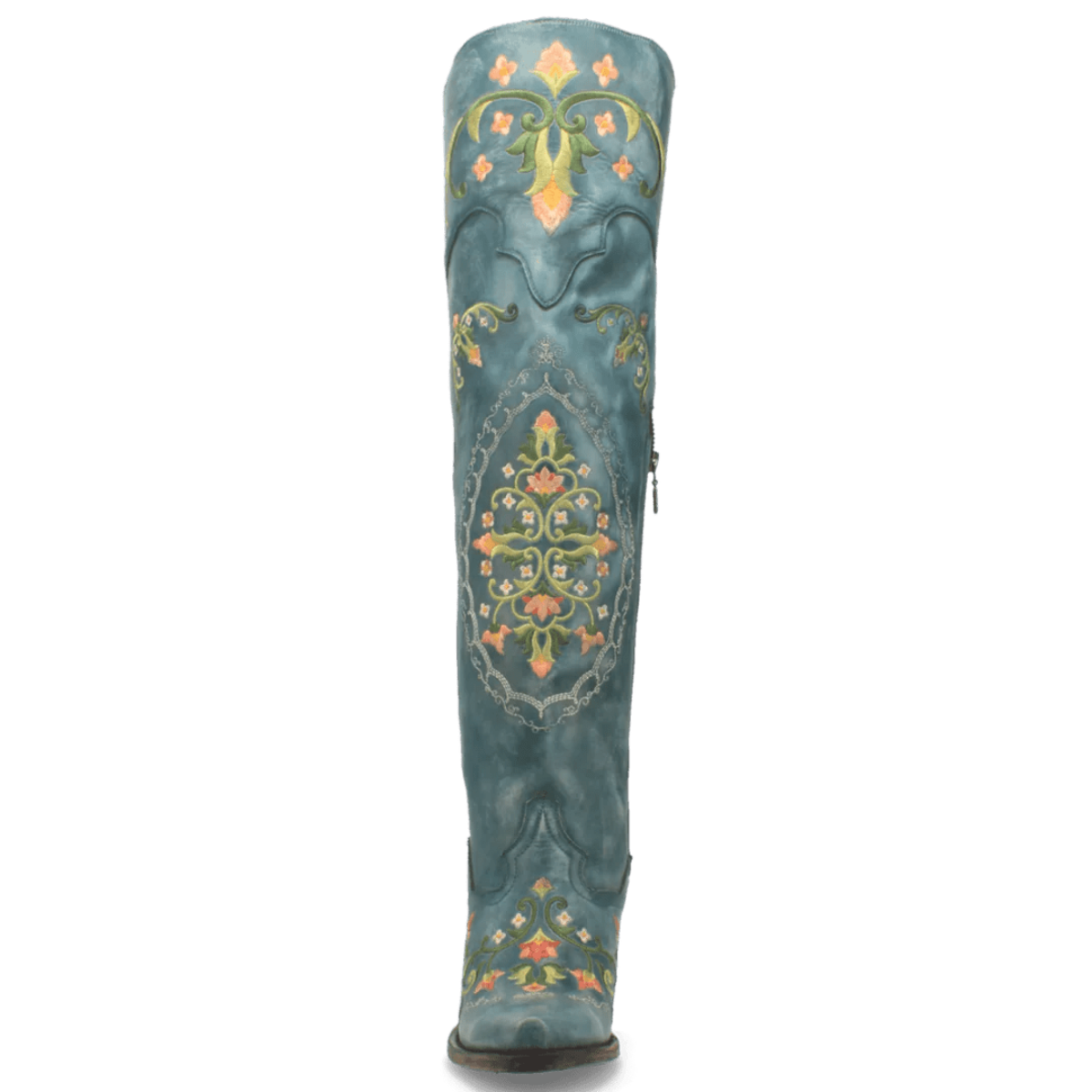 Dan Post Women's Flower Child Snip Toe Leather Tall Boots - Turquoise - Dan Post Boots