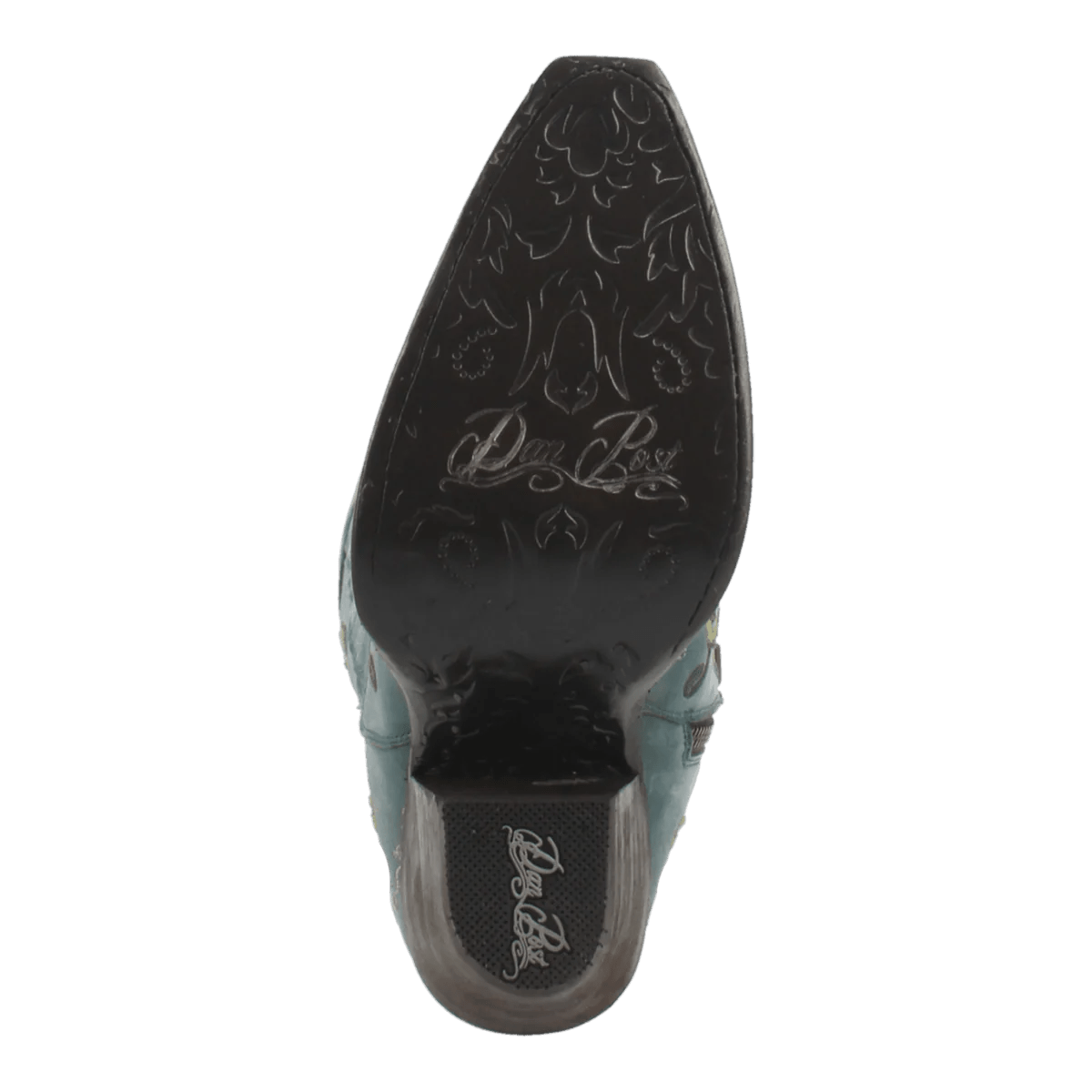 Dan Post Women's Flower Child Snip Toe Leather Tall Boots - Turquoise - Dan Post Boots