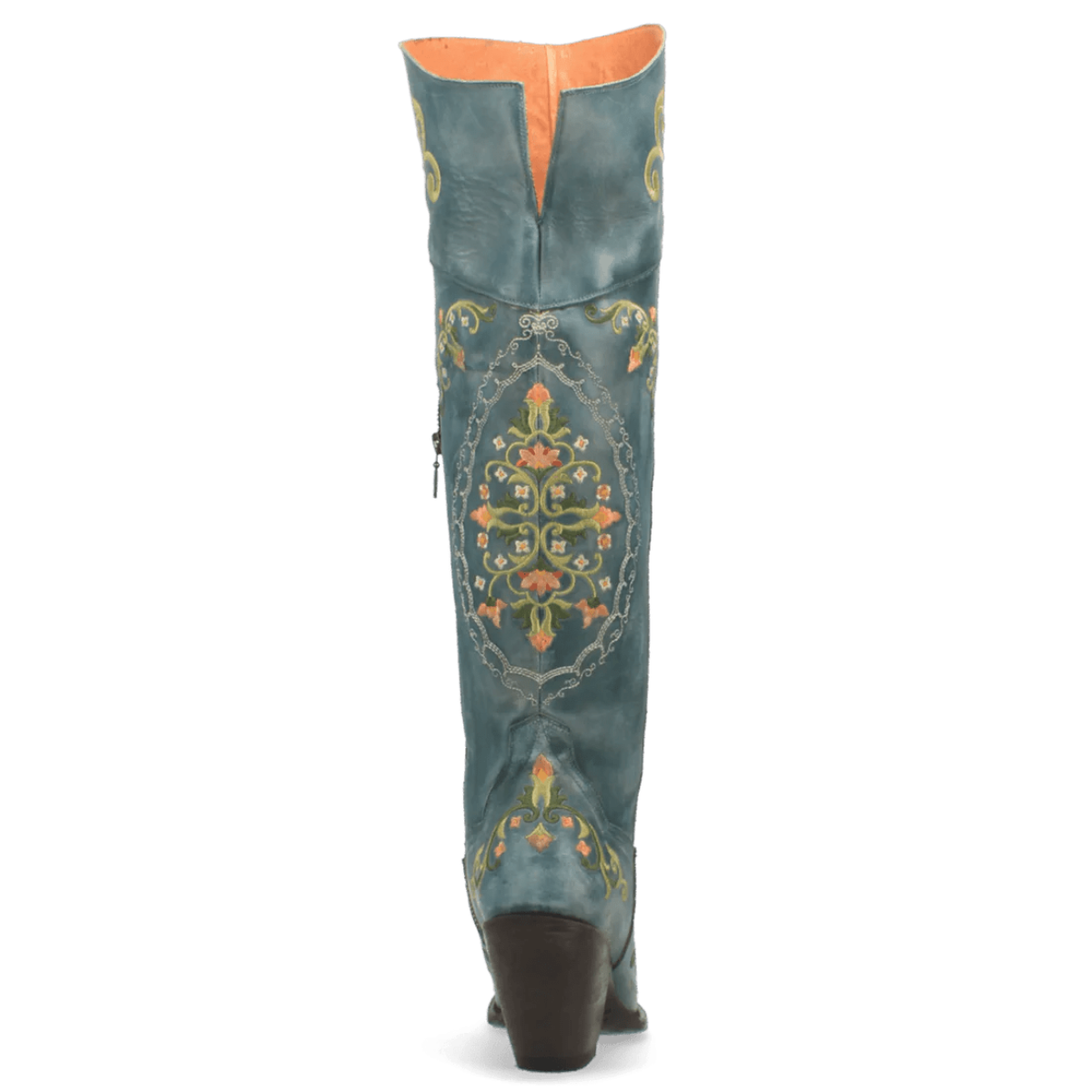 Dan Post Women's Flower Child Snip Toe Leather Tall Boots - Turquoise - Dan Post Boots