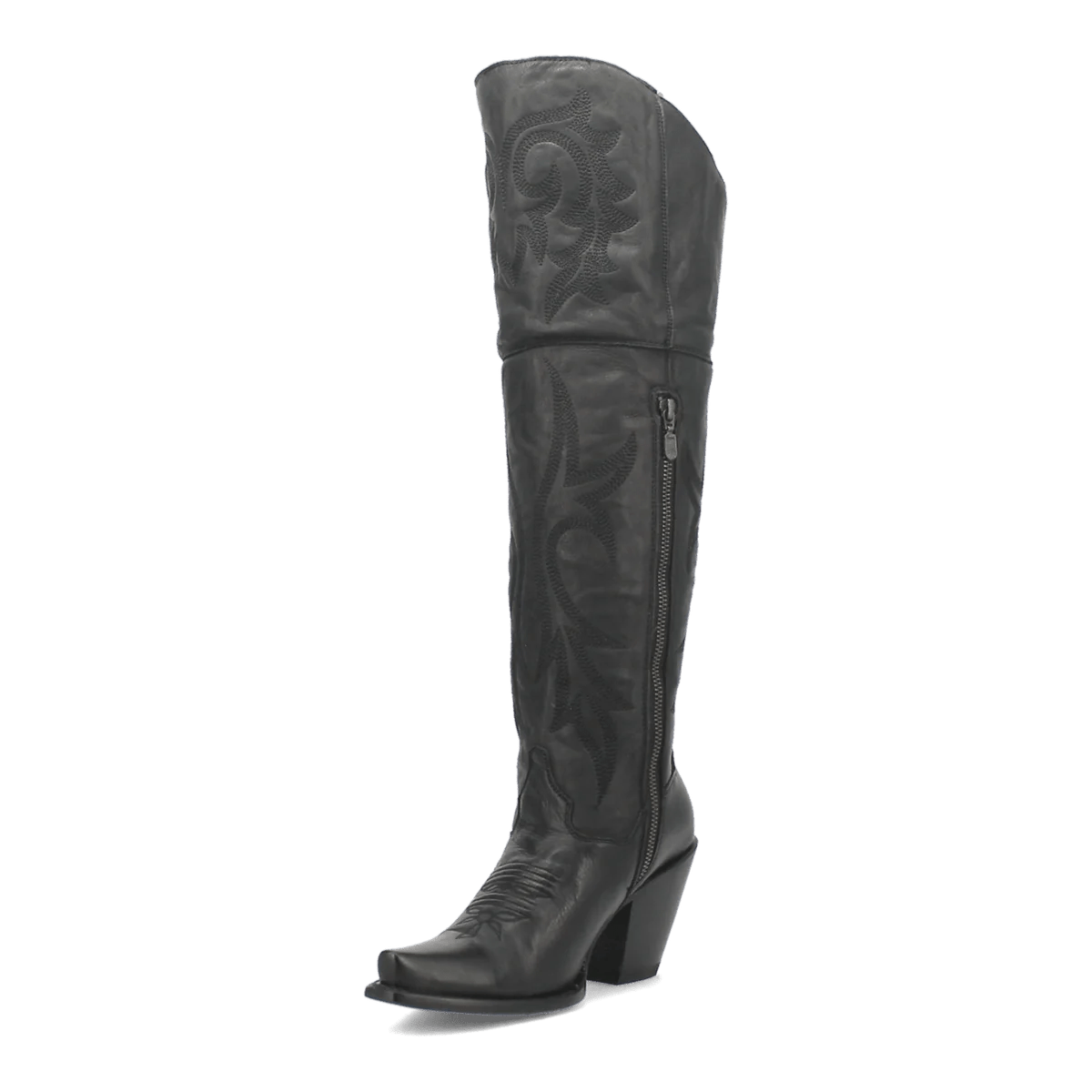 Dan Post Women's Jilted Snip Toe Leather Tall Boots - Black - Dan Post Boots