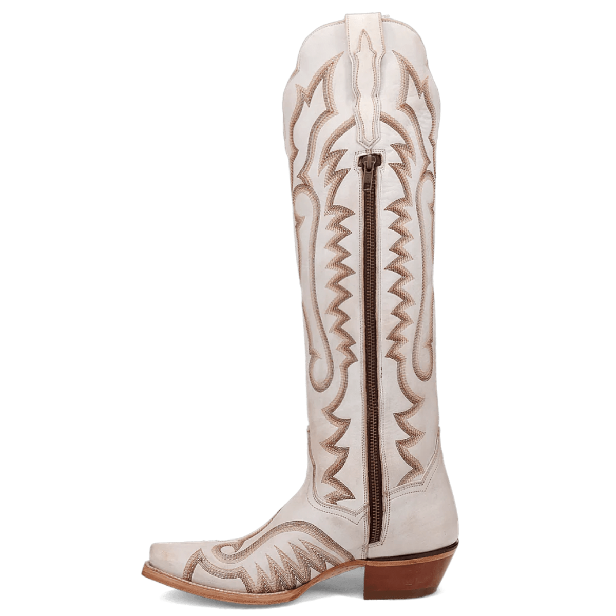 Dan Post Women's Josie Snip Toe Leather Tall Boots - White - Dan Post Boots