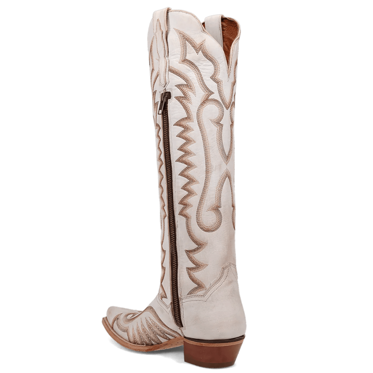 Dan Post Women's Josie Snip Toe Leather Tall Boots - White - Dan Post Boots