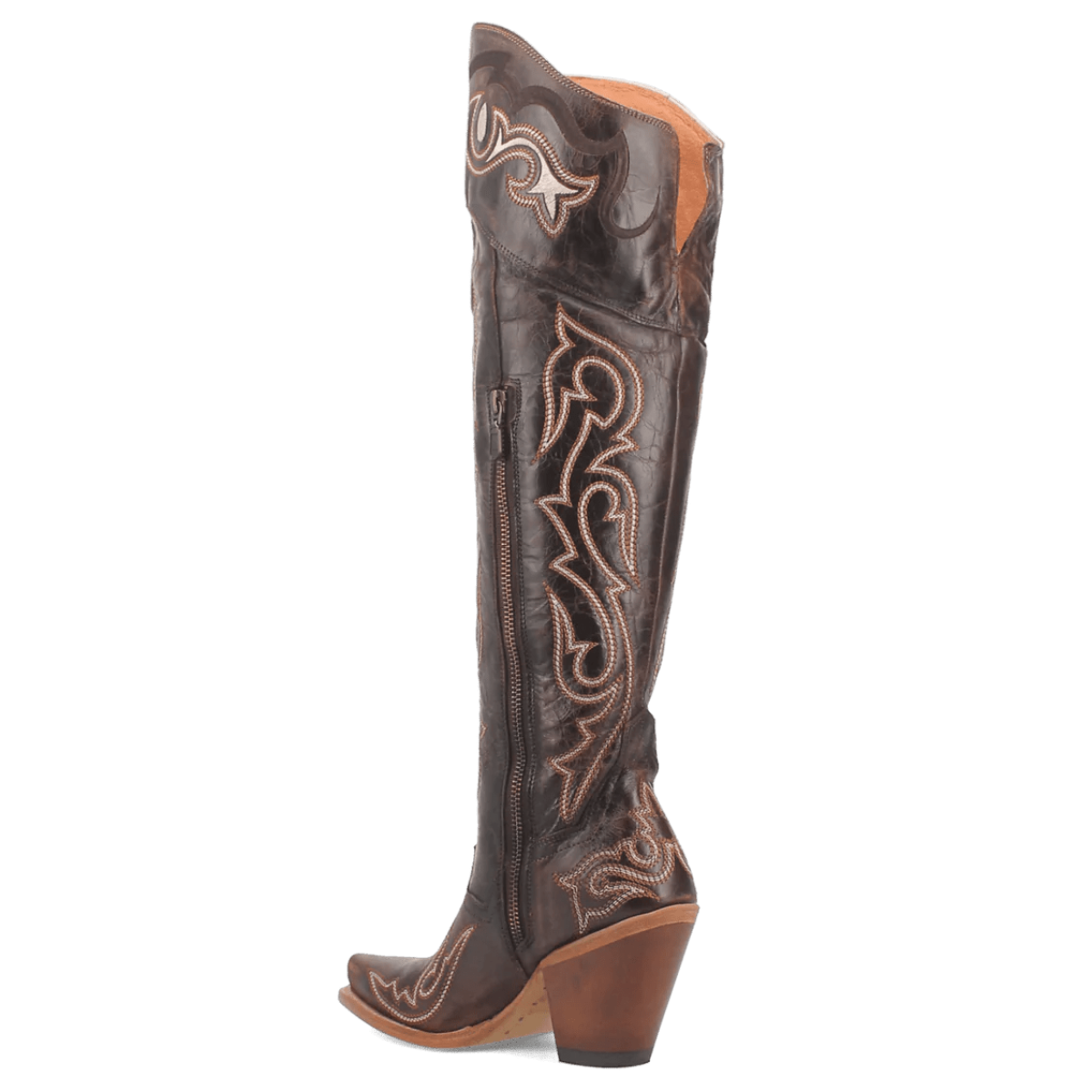 Dan Post Women's Kommotion Snip Toe Leather Tall Boots - Chocolate - Dan Post Boots