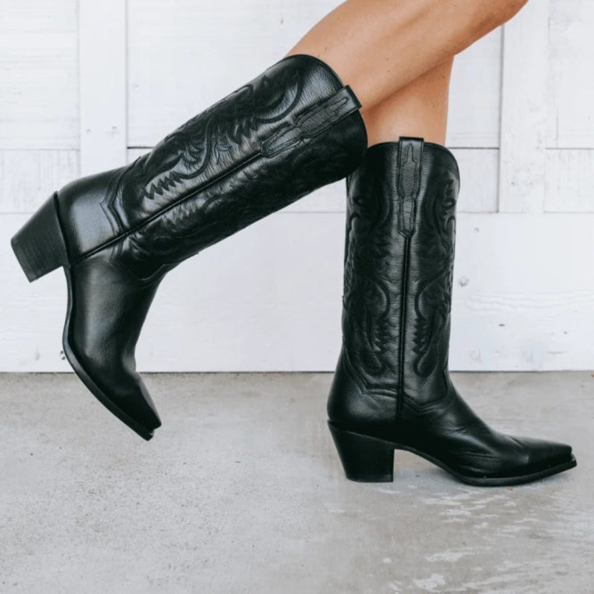 Dan Post Women's Maria Snip Toe Leather Boots - Black - Dan Post Boots