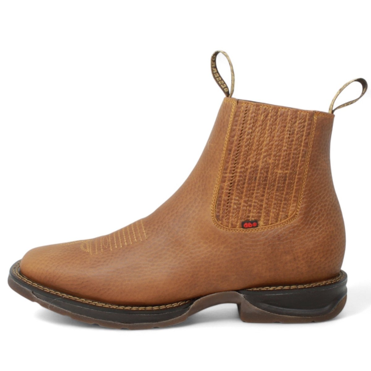 El Besserro Men's Square Toe Leather Ankle Boots Honey - Hooch