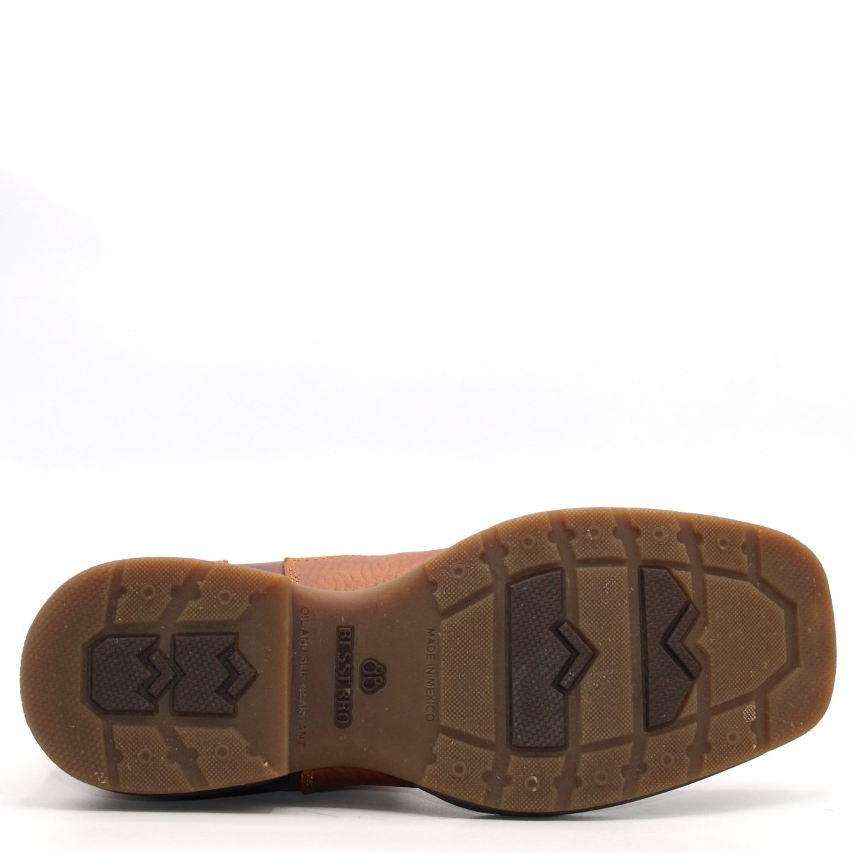 El Besserrro Men's Square Toe Leather Ankle Boots Honey w/ Rubber Sole - Hooch